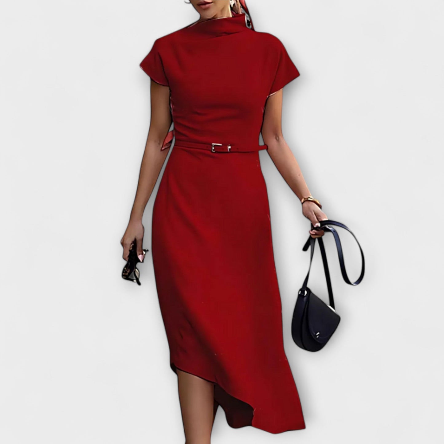 Amelia - Robe Urbaine Asymétrique Chic pour Toutes les Occasions